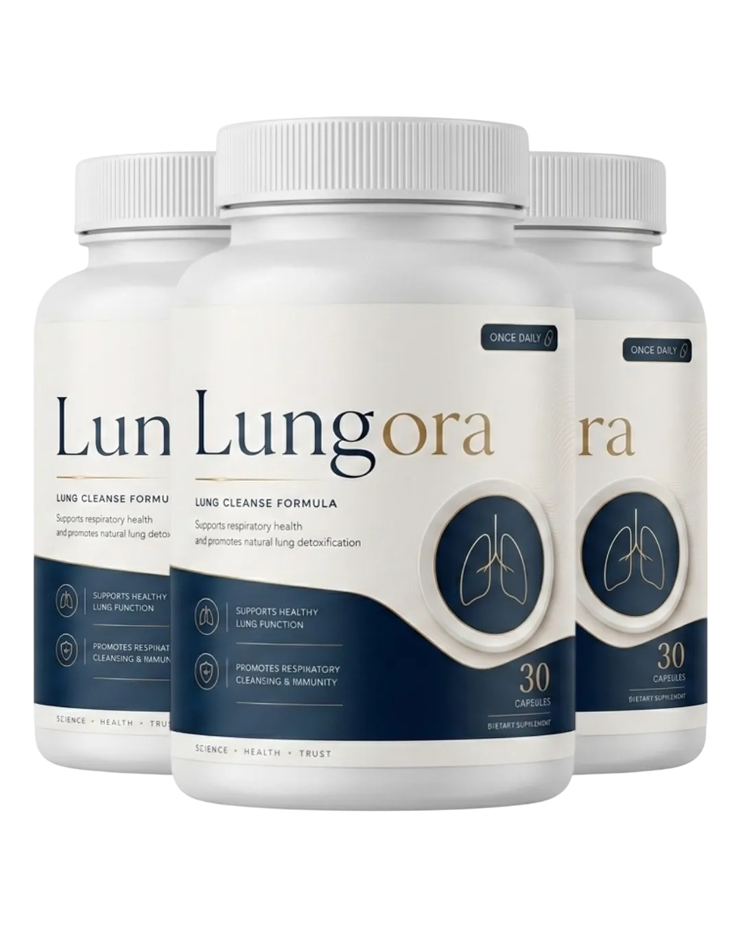 Lungora supplement bottles
